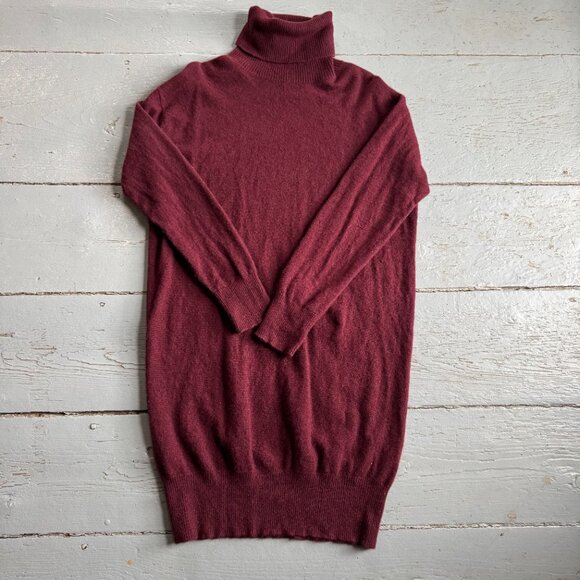 Nadaam 100% Cashmere Turtleneck Sweater Dress Size L - Picture 4 of 5